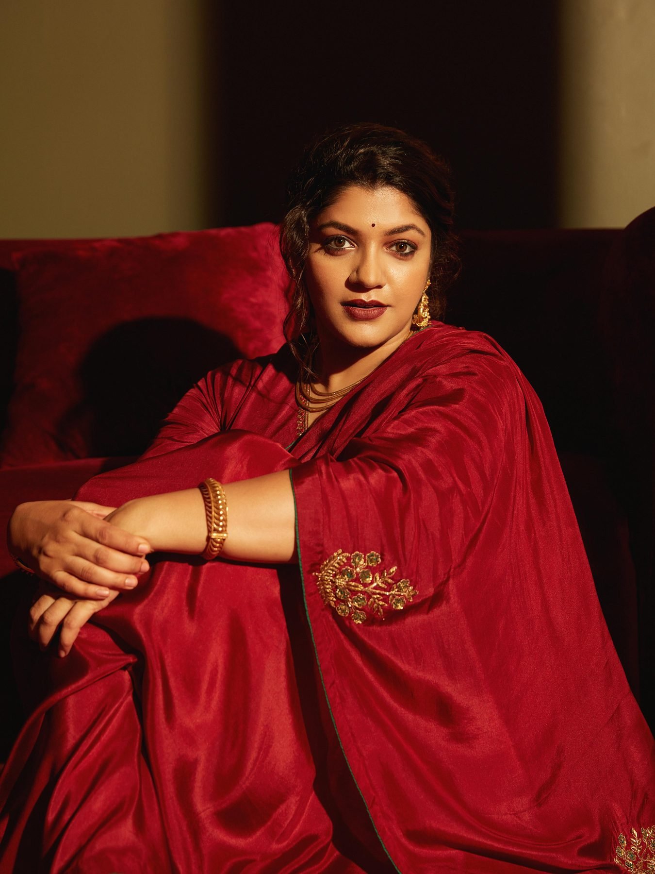 Second setup of Aparna Balamurali's Provoke Lifestyle shoot, makeup by Anu Rotrico
