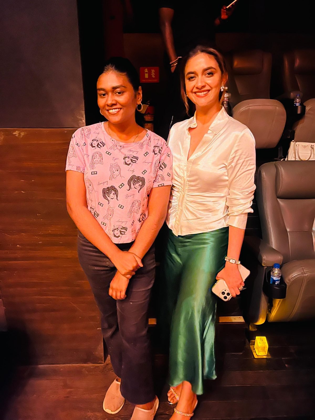 Actress Keerthy Suresh with celebrity makeup artist Anu Rotrico, Chennai