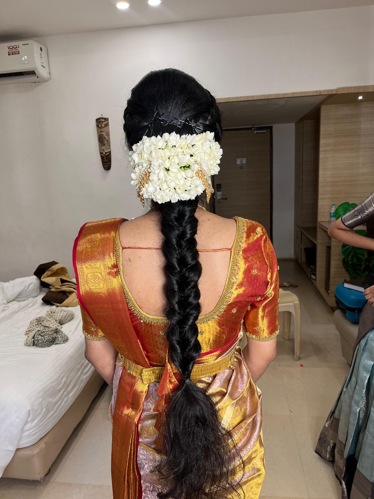 Bridal hairstyling by Anu Rotrico, Chennai