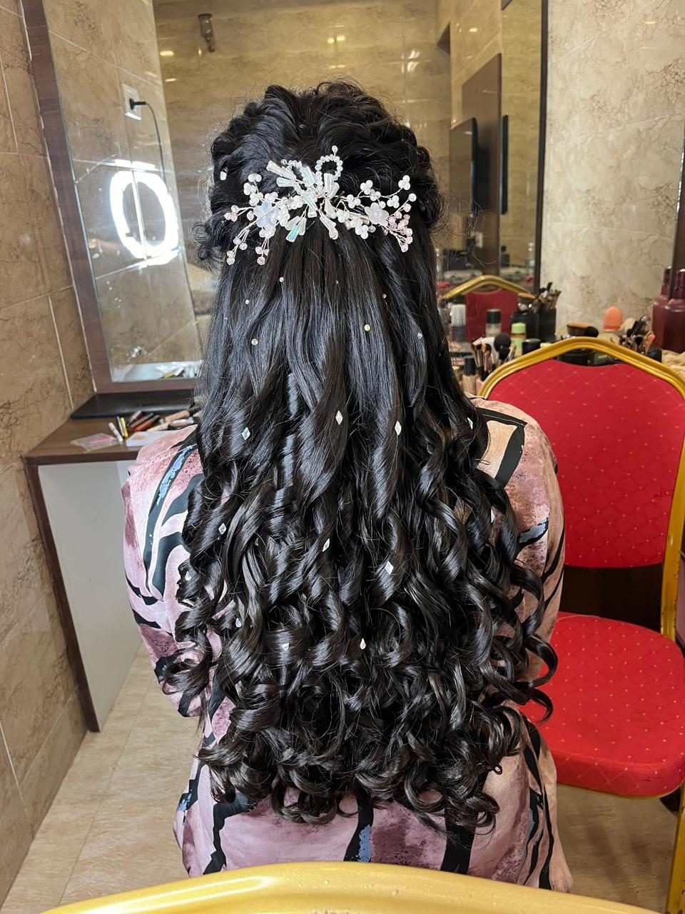 Bridal hairstyling by Anu Rotrico, Chennai