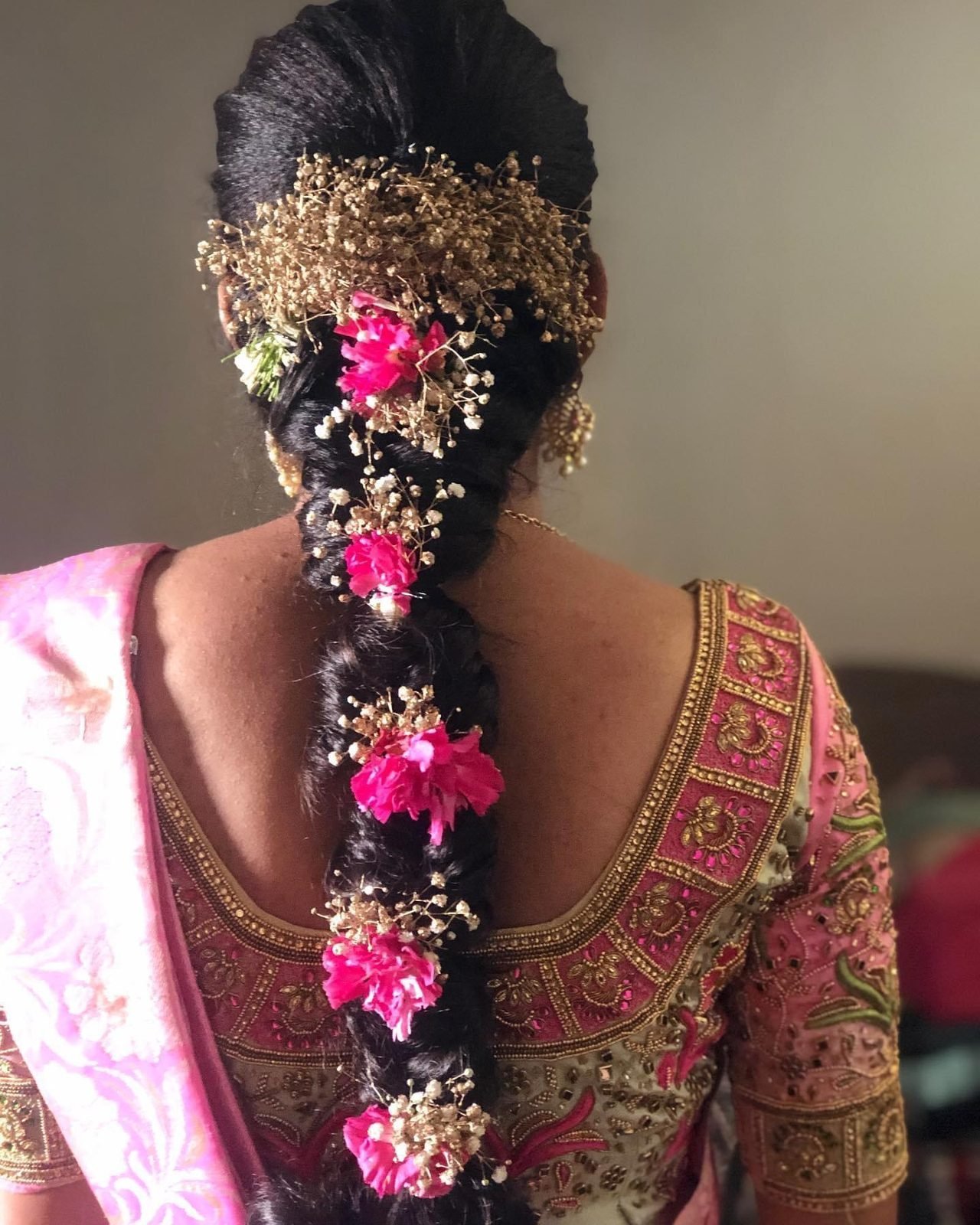 Bridal hairstyling by Anu Rotrico, Chennai