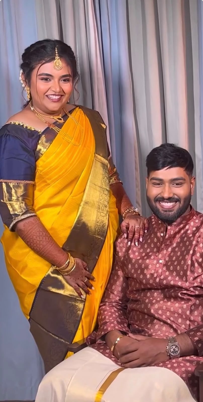 Soft engagement-day makeup by Anu Rotrico, Chennai