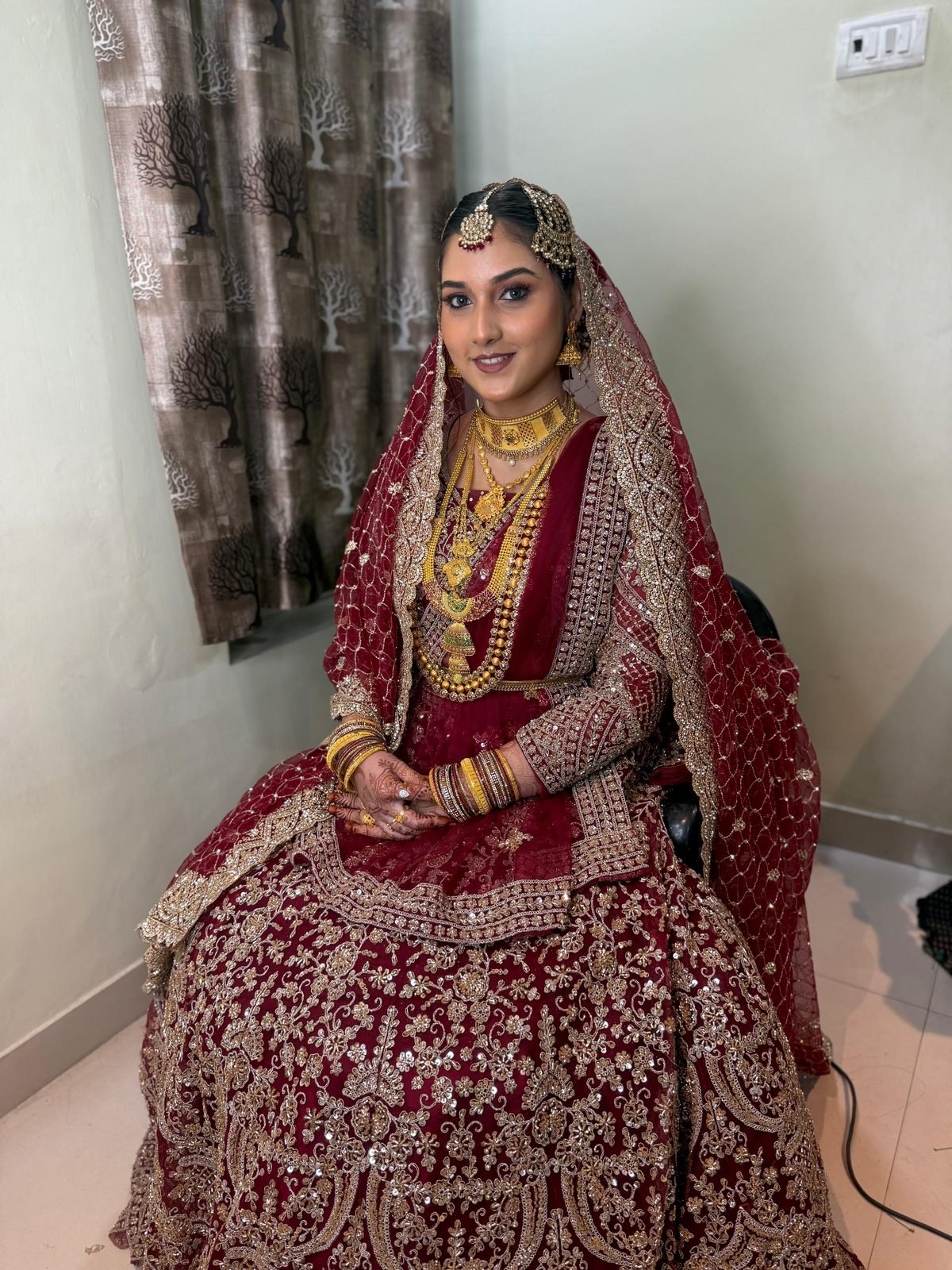 Muslim bridal makeup by Anu Rotrico, Chennai