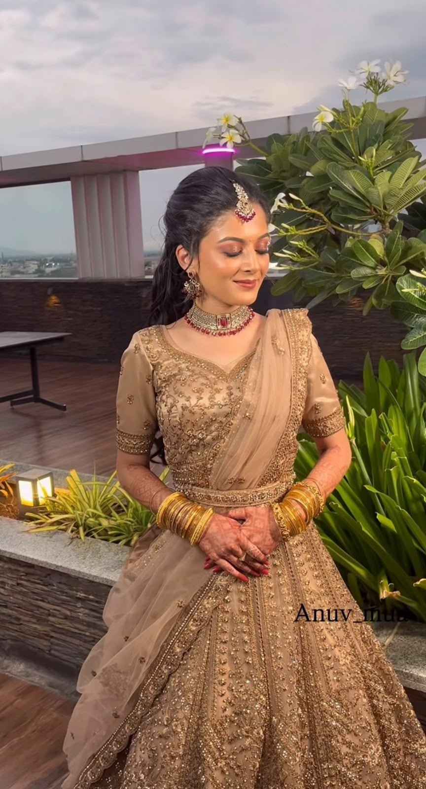 Nikah and walima bridal makeup by Anu Rotrico, Chennai