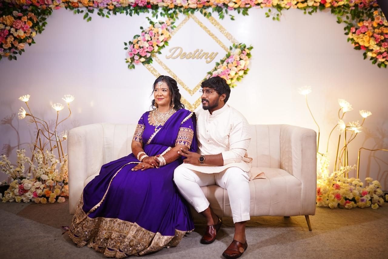 Evening reception makeup and hair by Anu Rotrico, Chennai