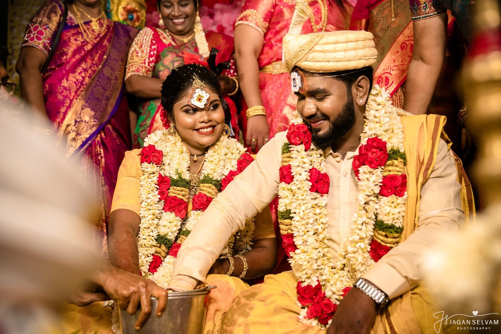 Traditional bridal makeup and hairstyling by Anu Rotrico, Chennai